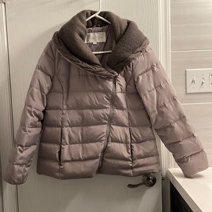 Jessica Simpson tan winter jacket